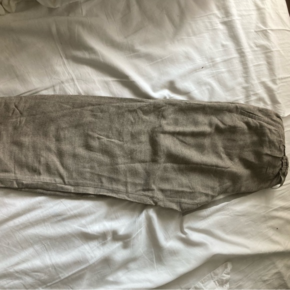 ZARA Basics Wide Leg pants - Khaki, Beige, Size L - Lightweight, Casual, Minimal - Picture 4 of 5